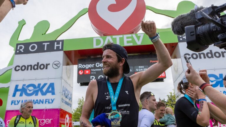 Jonas Deichmann Challenge Roth 2024 finish photo credit: Challenge Roth
